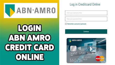 abn credit card log in.